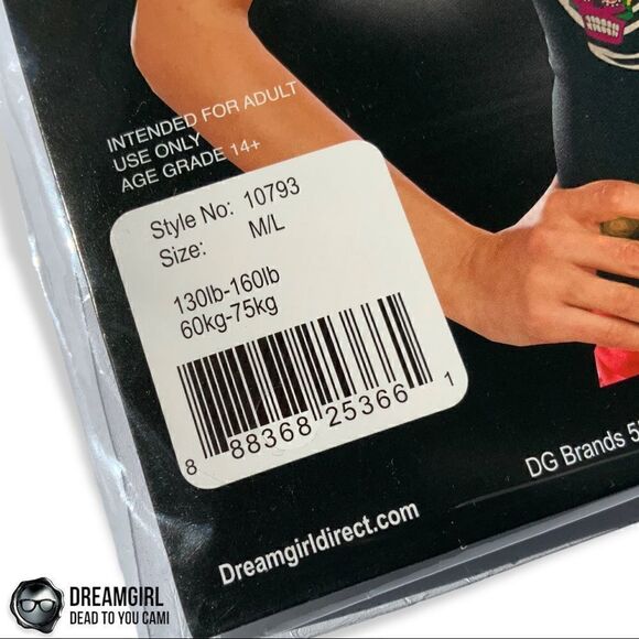 DREAMGIRL DIA DE LOS MUERTOS DEAD TO YOU CAMI GLOW IN THE DARK SKELETON MEDIUM - Picture 6 of 8